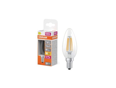 Żarówka LED E14 B35 3.4W 470lm 2700K filament DIM
