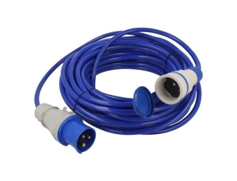 Przedłużacz sieciowy, H07BQ-F, 3G2,5mm2, 20m, PUR, niebieski, 16A W-99947