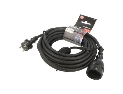 Przedłużacz sieciowy, H05RR-F, 3G2,5mm2, 10m, guma, czarny, 16A W-98517