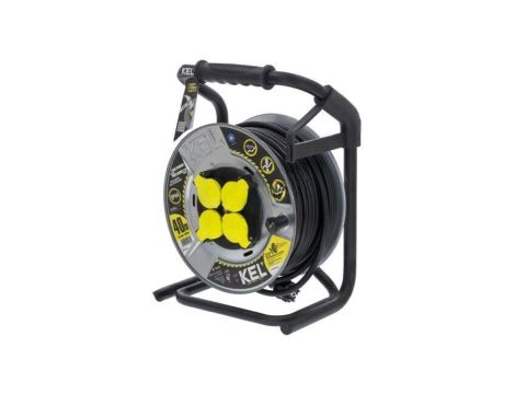 Przedłużacz sieciowy na bębnie, H05RR-F, 3G2,5mm2, 30m, guma, czarny, 16A W-98686