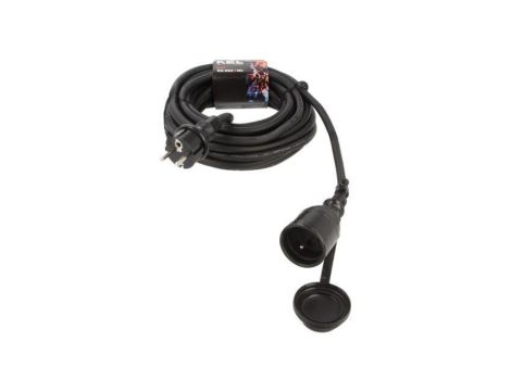 Przedłużacz sieciowy, H05RR-F, 3G2,5mm2, 10m, guma, czarny, 16A W-97284