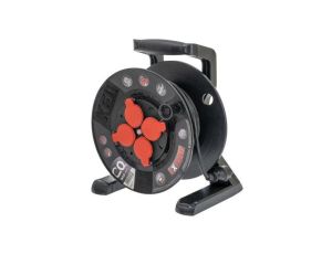 Przedłużacz sieciowy na bębnie, H05RR-F, 3G1,5mm2, 20m, guma, czarny, EXTREM W-100024