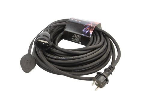 Przedłużacz sieciowy, H05RR-F, 3G2,5mm2, 20m, guma, czarny, 16A W-98546