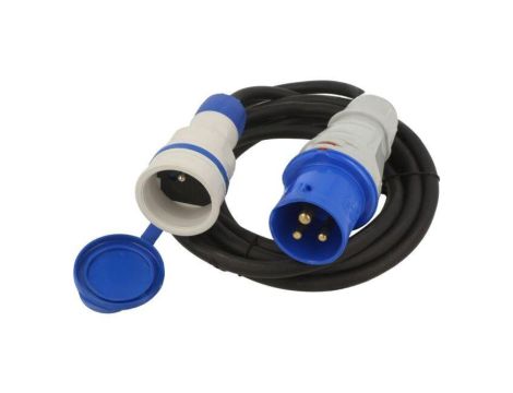 Przedłużacz sieciowy, H05RR-F, 3G2,5mm2, 3m, guma, czarny, EXTREM W-99937