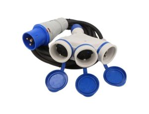 Przedłużacz sieciowy, H05RR-F, 3G2,5mm2, 5m, guma, czarny, EXTREM W-99932