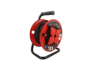 Przedłużacz sieciowy na bębnie, H05RR-F, 3G1,5mm2, 15m, guma, czarny, 16A W-98685