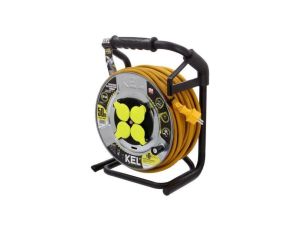Przedłużacz sieciowy na bębnie, H07RN-F, 3G2,5mm2, 50m, guma, żółty, 16A W-99284