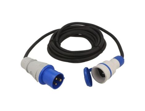 Przedłużacz sieciowy, H05RR-F, 3G2,5mm2, 5m, guma, czarny, EXTREM W-99938