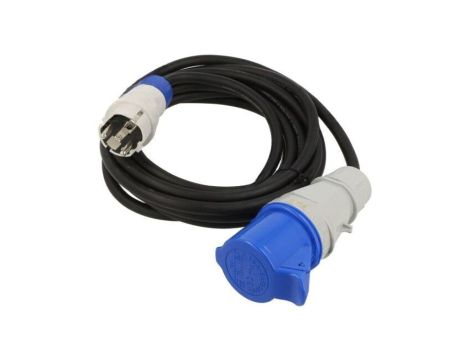Przedłużacz sieciowy, H05RR-F, 3G2,5mm2, 5m, guma, czarny, EXTREM W-99950