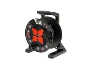 Przedłużacz sieciowy na bębnie, H05RR-F, 3G1,5mm2, 10m, guma, czarny, EXTREM W-100020