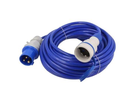 Przedłużacz sieciowy, H07BQ-F, 3G2,5mm2, 15m, PUR, niebieski, 16A W-99946