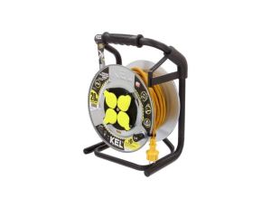 Przedłużacz sieciowy na bębnie, H07RN-F, 3G2,5mm2, 20m, guma, żółty, 16A W-99252