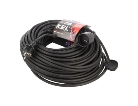 Przedłużacz sieciowy, H05RR-F, 3G2,5mm2, 50m, guma, czarny, 16A W-97350