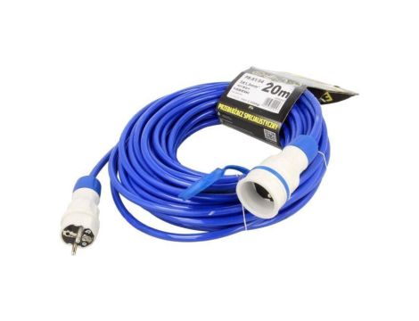 Przedłużacz sieciowy, H07BQ-F, 3G1,5mm2, 20m, PUR, niebieski, 16A W-99208