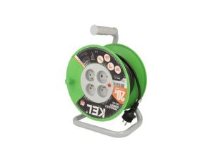 Przedłużacz sieciowy na bębnie, H05VV-F, 3G1,5mm2, 20m, PVC, czarny, bębnowy W-98416