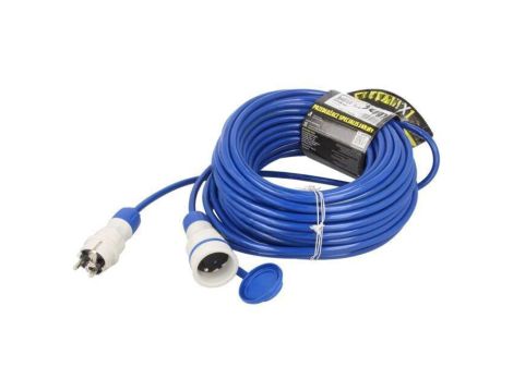 Przedłużacz sieciowy, H07BQ-F, 3G1,5mm2, 30m, PUR, niebieski, 16A W-99204