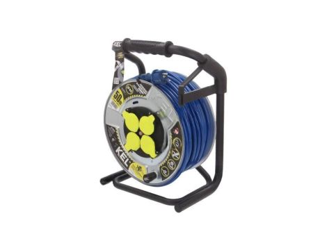 Przedłużacz sieciowy na bębnie, H07BQ-F, 3G2,5mm2, 50m, PUR, niebieski, 16A W-99283