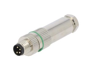 Złącze M8 męskie prosty PIN:4 30V 3A PASH-M8A-04P-MM-SL7001-00Z(H)