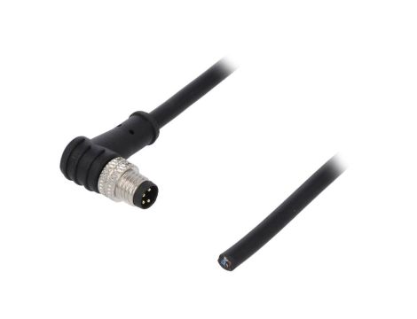 Złącze M8 męskie kątowe z odgiętką, z przewodem PIN:4 30V 3A PM-M8A-04P-MM-SR7A01-00A(H)