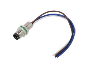 Złącze M8 męskie prosty PIN:4 30V 3A SD-M8A-04P-MM-SH7B10-00A(H)
