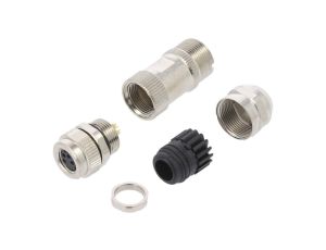 Złącze M8 żeńskie prosty PIN:4 30V 3A PASH-M8A-04P-FF-SL7001-00Z(H)