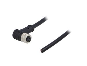 Złącze M8 żeńskie kątowe z odgiętką, z przewodem PIN:3 60V 3A PM-M8A-03P-FF-SR7A01-00A(H)