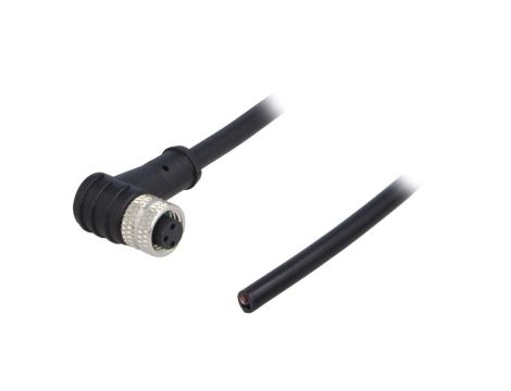 Złącze M8 żeńskie kątowe z odgiętką, z przewodem PIN:3 60V 3A PM-M8A-03P-FF-SR7A01-00A(H)