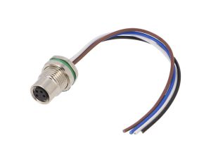 Złącze M8 żeńskie prosty PIN:4 30V 3A SD-M8A-04P-FF-SF7A10-00A(H)