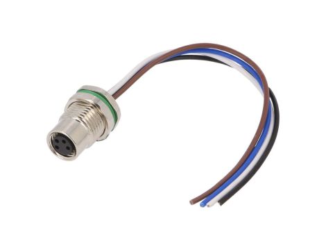 Złącze M8 żeńskie prosty PIN:4 30V 3A SD-M8A-04P-FF-SF7A10-00A(H)