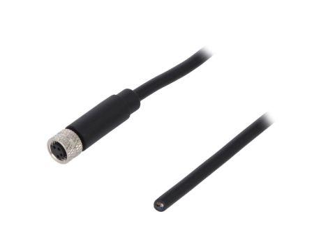 Złącze M8 żeńskie prosty z odgiętką, z przewodem PIN:4 30V 3A PM-M8A-04P-FF-SL7A01-00A(H)