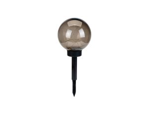 Lampa Solarna Ogrodowa Wolnostojąca LED LUMILED Gloris 3000K IP44 Wbijana Naziemna Ozdobna Kula Dymiona 20cm