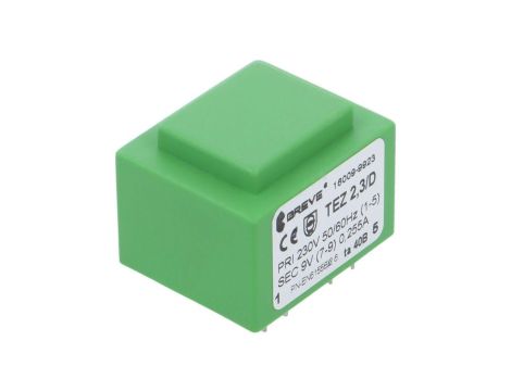 Transformator zalewany 2,3VA 256mA 230VAC 9V 16009-9923