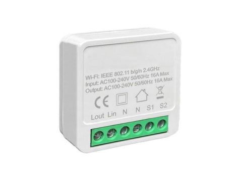 Inteligentny Przekaźnik 16A Gniazdko Włącznik WiFi TUYA Smart Life MPD-1CH