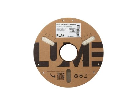 Filament LUME PLA+ bezbarwny (01-001) 1,75 mm 1 kg FIL10000100-WUN