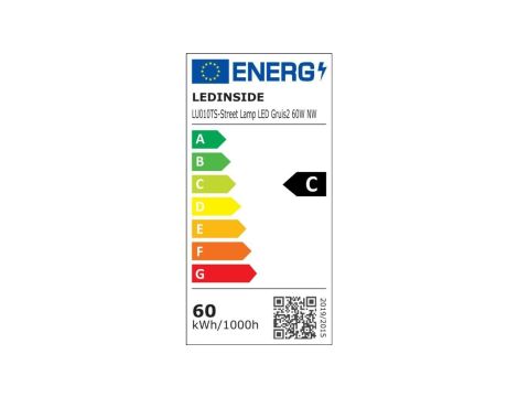 Lampa Uliczna LED Gruis 2 60W IP66 IK10 Zasilacz Sosen