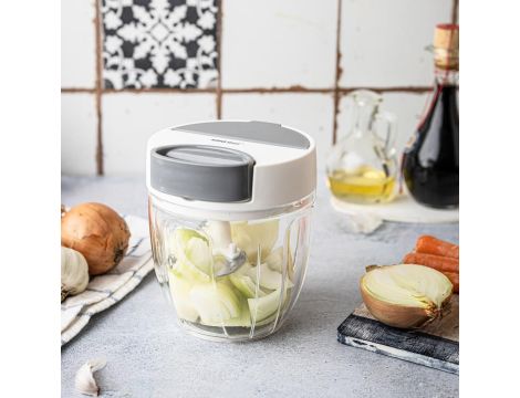 KINGHOFF ROZDRABNIACZ KUCHENNY NAPĘDZANY MECHANICZNIE BIAŁY 900ml