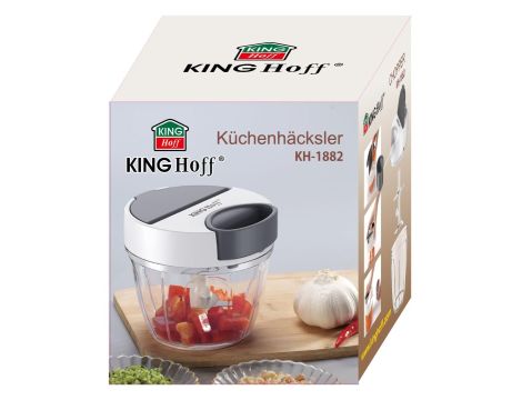 KINGHOFF ROZDRABNIACZ KUCHENNY NAPĘDZANY MECHANICZNIE BIAŁY 900ml - 2