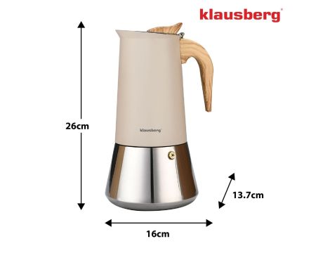 KLAUSBERG KAWIARKA STALOWA ESPRESSO 600ml INDUKCJA - 2