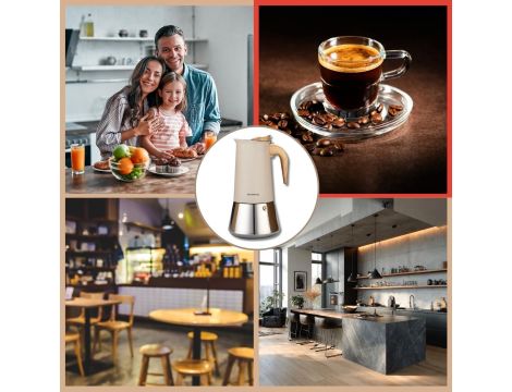 KLAUSBERG KAWIARKA STALOWA ESPRESSO 600ml INDUKCJA - 5