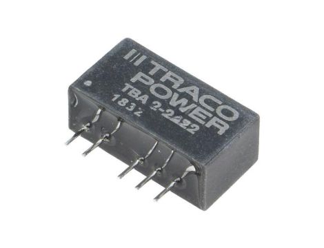 Przetwornica DC/DC, 2W, Uwej: 21,6...26,4VDC, Uwyj: 12VDC, Iwyj: 80mA TBA 2-2422