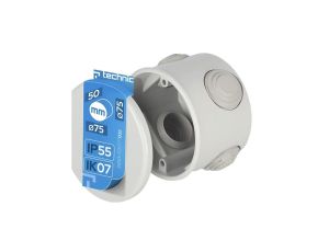 Puszka hermetyczna okrągła 75x50mm szara IP55 Edo
