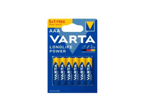 6 x baterie Varta Longlife Power LR03/AAA 4903 (High Energy)