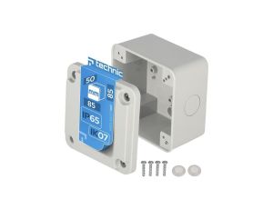 Puszka hermetyczna przykręcana 85x85x50mm szara IP65 EDO
