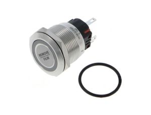 Przełącznik: wandaloodporny Poz: 2 SPDT 1A/220VAC IP65 ON-(ON) ONPOW6122F-11E/G/24V/S