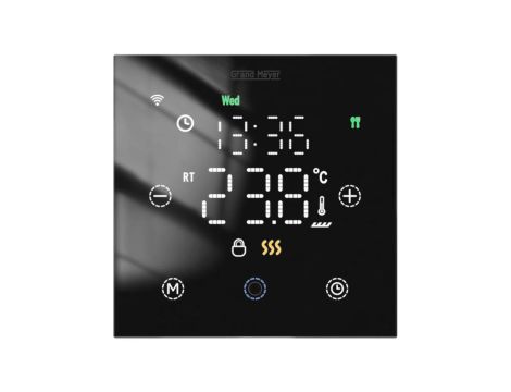 Programowalny termostat TSM-20 z Wi-Fi (czarny)