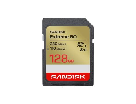 Karta pamięci SD / SDXC SanDisk 128GB Extreme GO 230/110MB/s UHS-I U3 V30