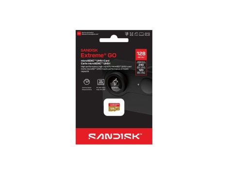 Karta pamięci SanDisk microSD / microSDXC 128GB Extreme GO 240/120MB/s UHS-I U3 V30 A2