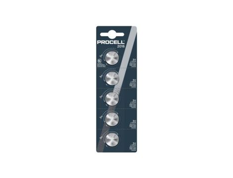 5 x baterie litowe Duracell Procell CR2016