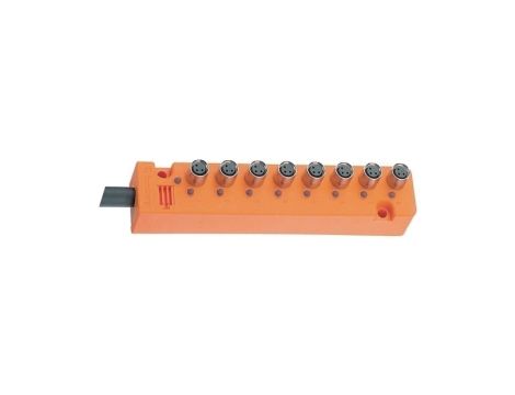 Miniaturowy koncentrator 8-portów M8 z LED (pnp) wskaźniki operacyjne i funkcyjne top-entry SB 8/LED 3-333/5 M