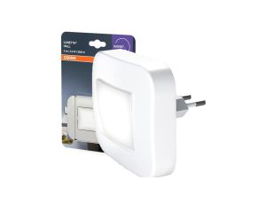 Lampka Nocna LED OSRAM Orientacyjna do Gniazdka z Czujnikiem Zmierzchu 0.2W 3000K Ciepła 3lm Biały Lunetta